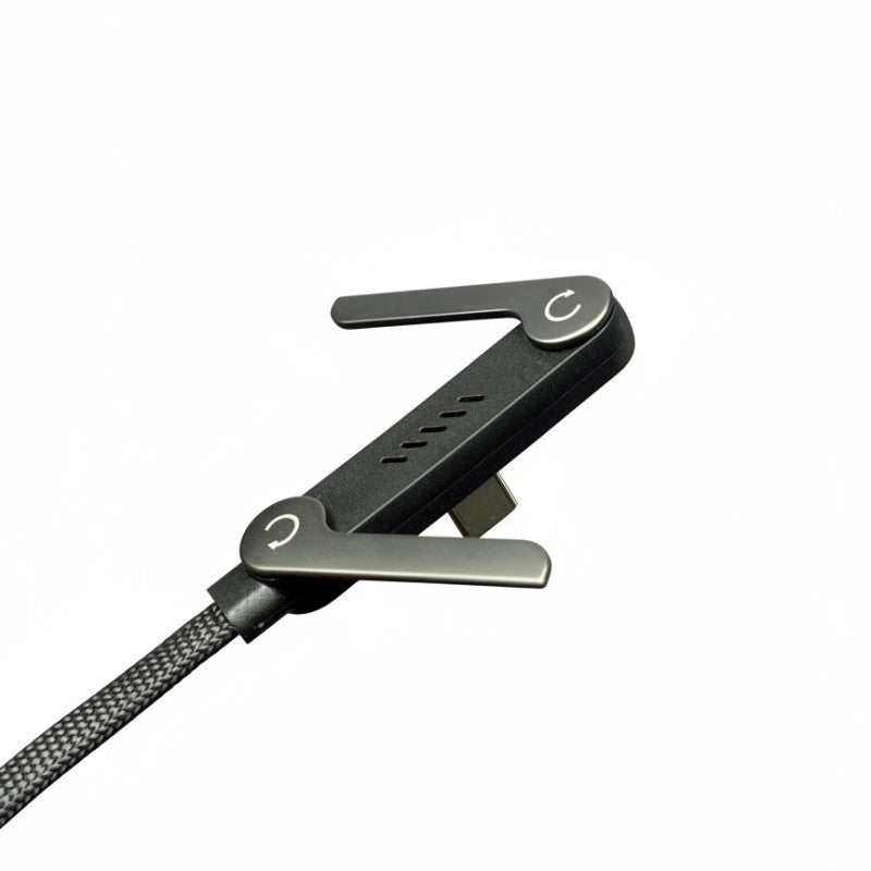 240W Type C to C Cable with 360 Degree Aluminum Stand
