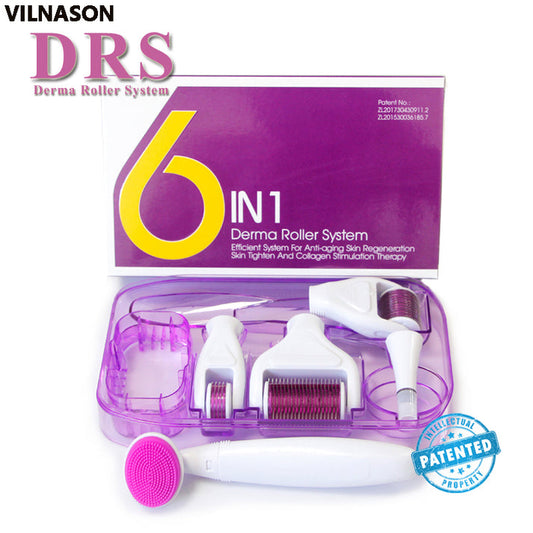 6 in 1 Derma Roller Kit for Face, Beard, Hair Growth & Skin Rejuvenation