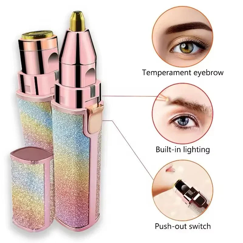 Original 2 In 1 Rechargeable Flawless Eyebrow & Facial Hair Remover