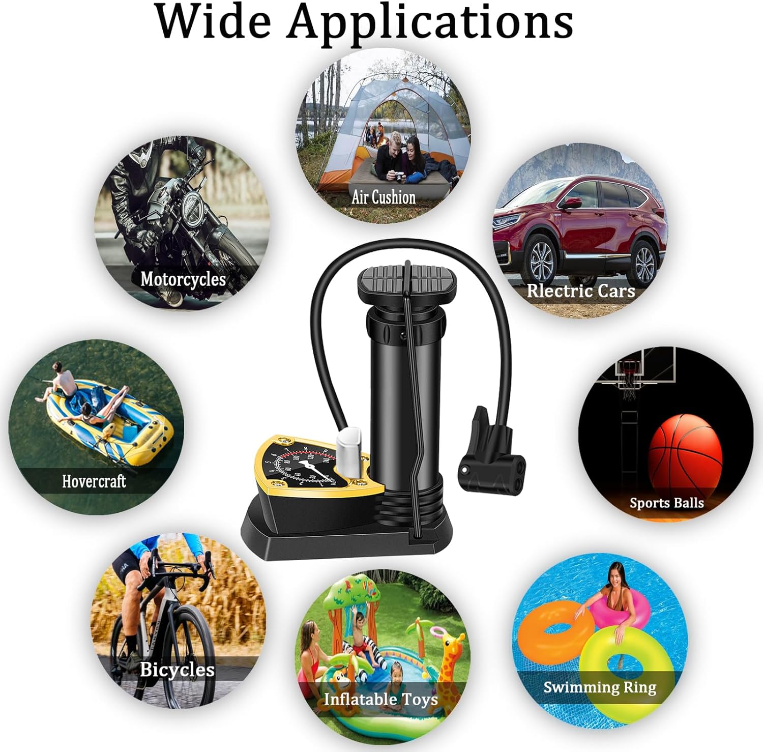 Foot Air Pump with Pressure Gauge
