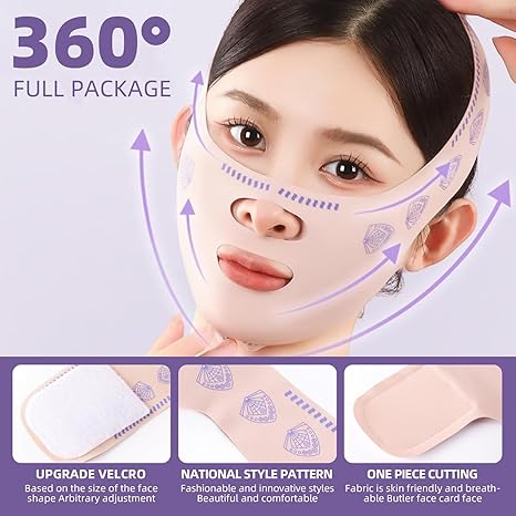 V-Line Face Lifting Tape - Reusable Beauty Face and Chin Lift Mask for Men and Women,