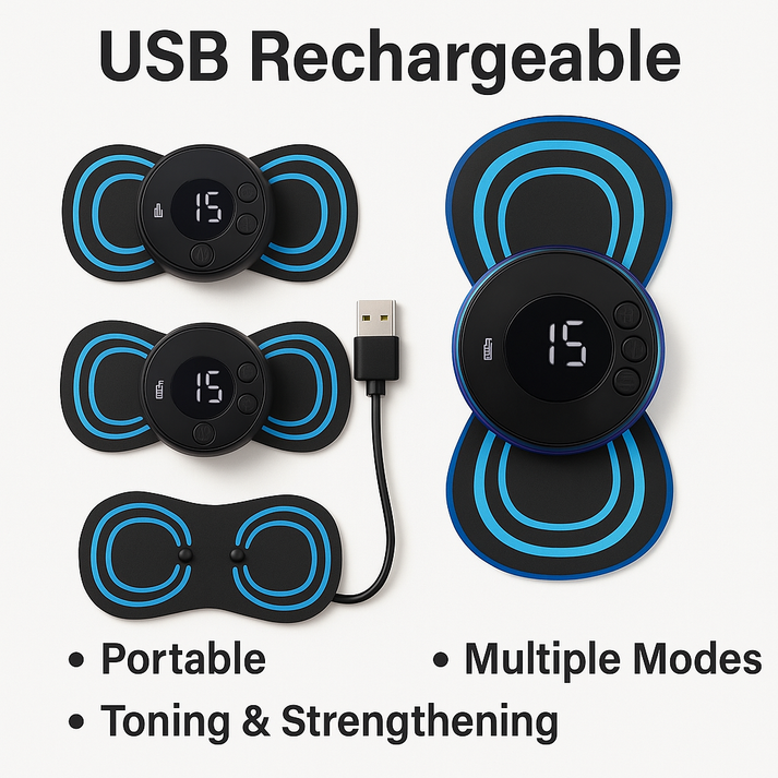USB Rechargeable Smart Muscle Stimulator Body Toning