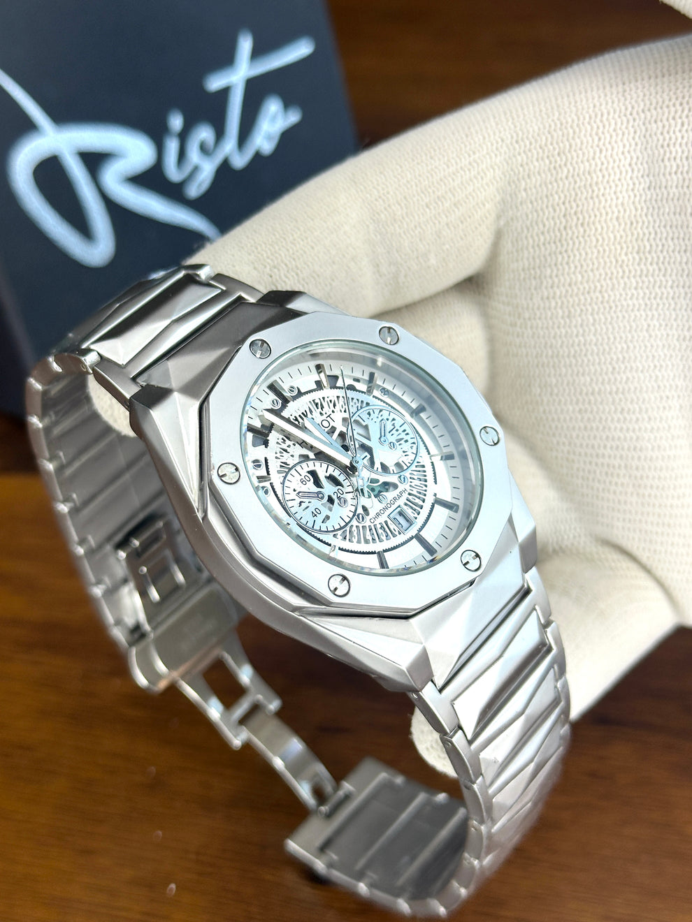 Hublot Diamond Cut Skeleton Men's Watch