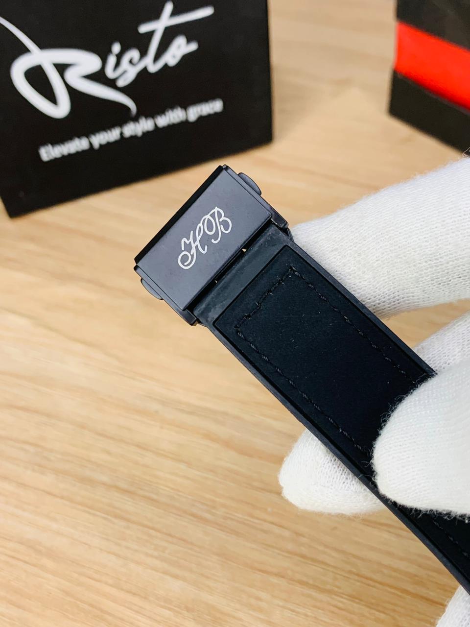 Hublot Classic Fusion - Leather Straps - Premium Watch - Black Silver