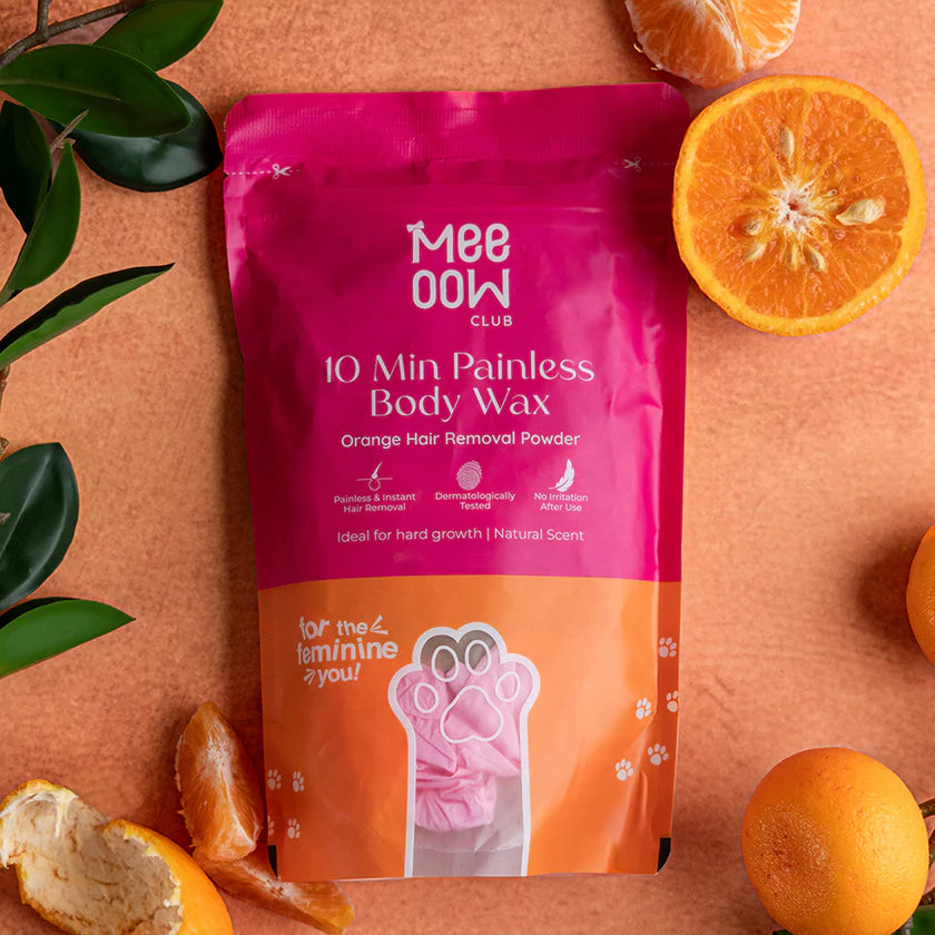4-in-1 Orange Body Hair Removal Wax Powder Mask