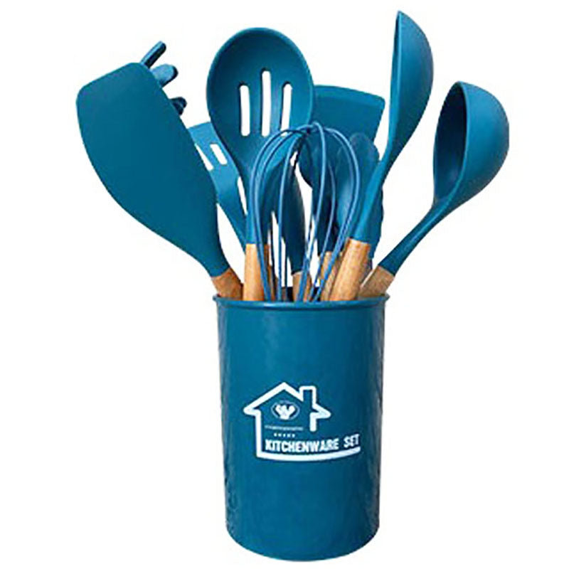 12 pcs Silicone Cooking Utensils Kitchen Set - High Quality Non-Stick Professional Cooking Tools Random Colors