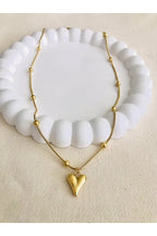 Heart chain necklace with Bracelet Gold-plated